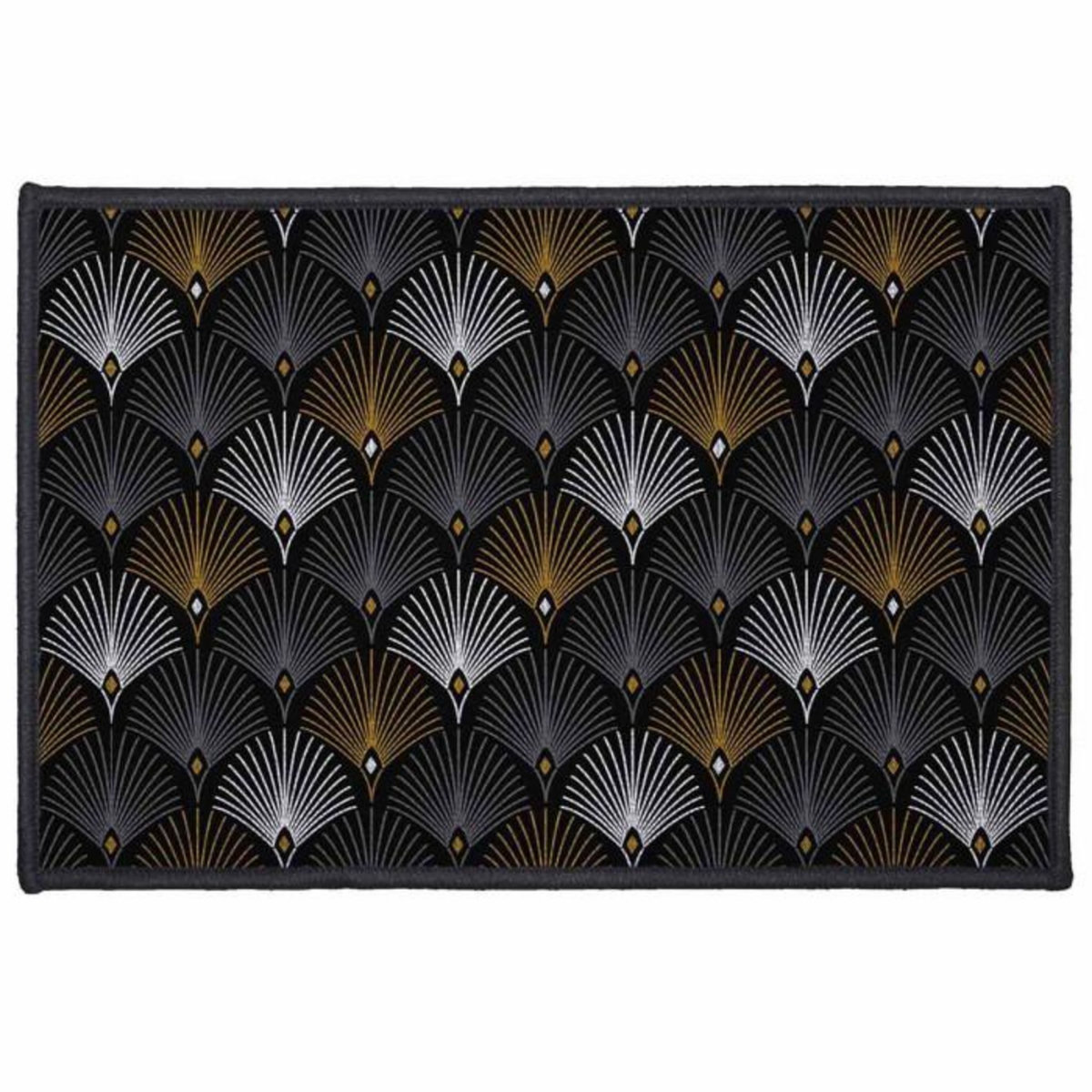 Paris Prix Tapis Déco Imprimé  Loelia  40x60cm Noir & Or