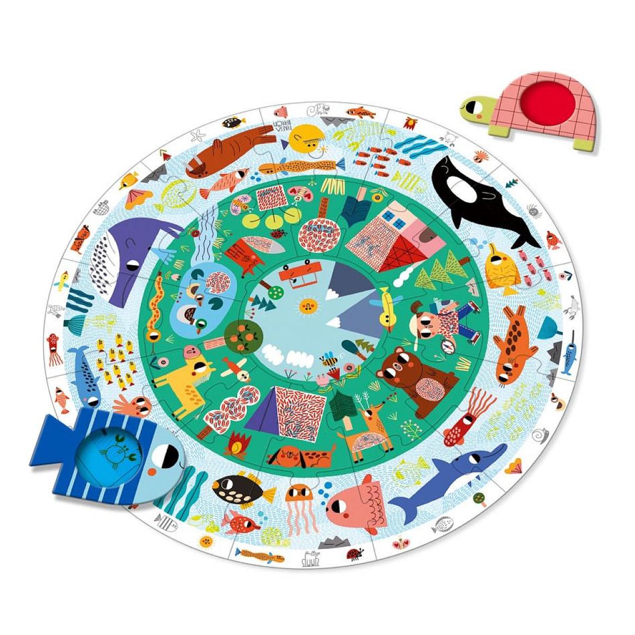 Voir la diapositive 2 : Goula Puzzle de recherche  XXL Les animaux
