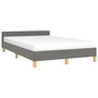 Voir la diapositive 3 : VIDAXL Cadre de lit sans matelas gris fonce 120x200 cm tissu
