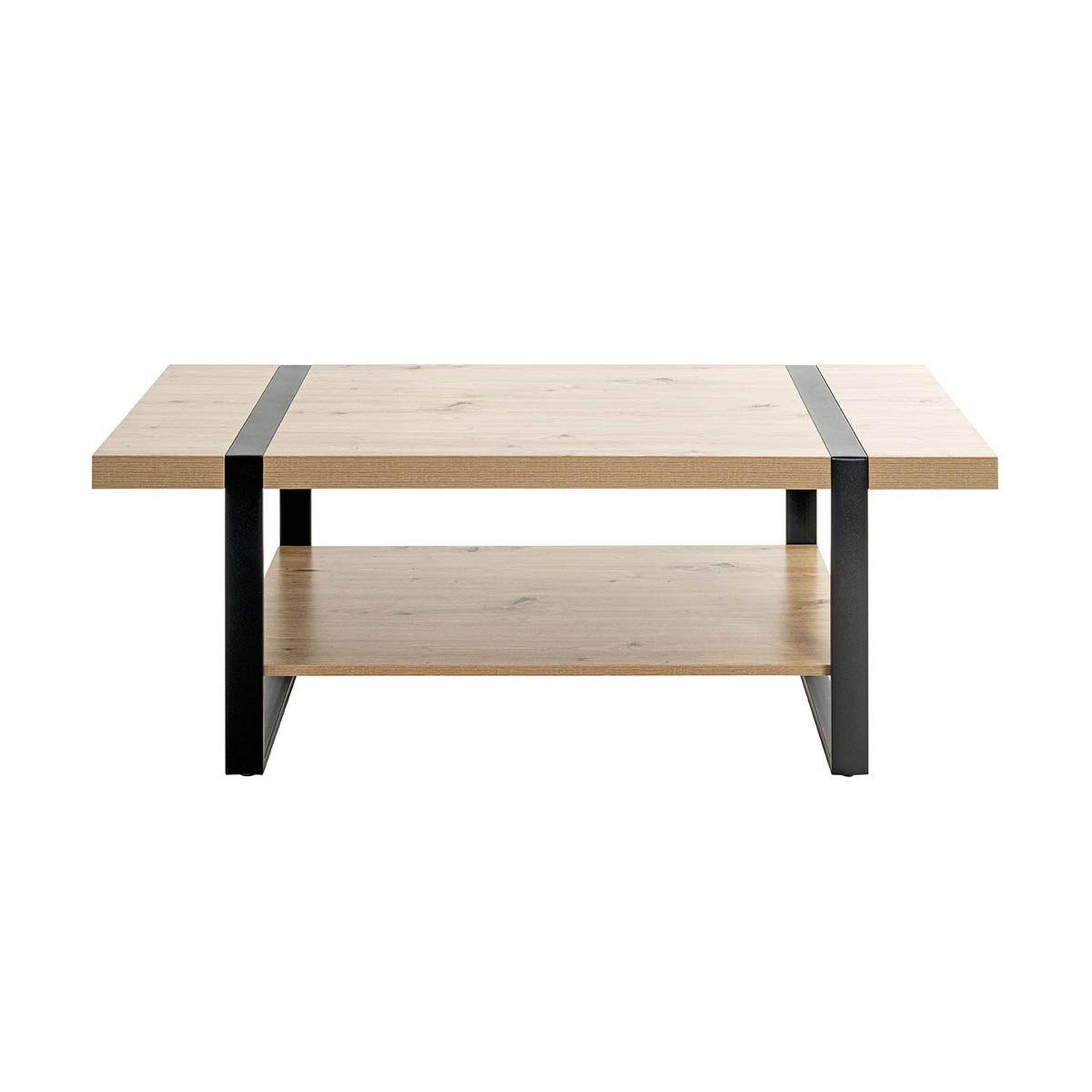Voir la diapositive 2 : Paris Prix Table basse  miranda  120cm chêne & noir