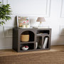 Voir la diapositive 3 : Habitat et Jardin Buffet en bois  Lessa  - 80 x 37 x 74 cm - Gris anthracite