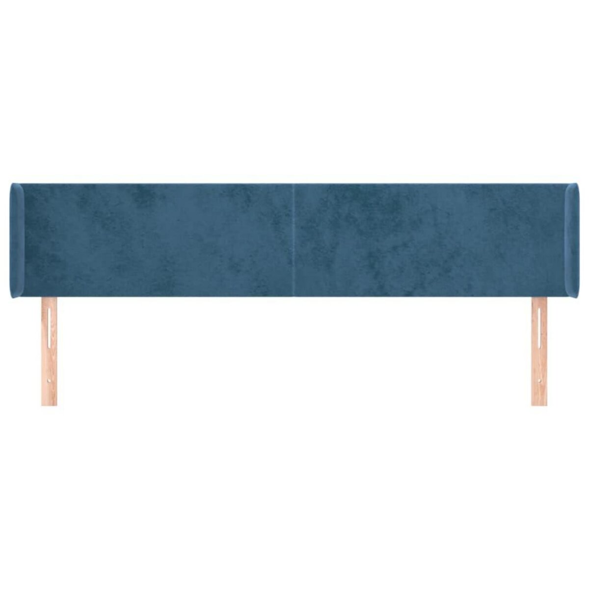 VIDAXL Tete de lit avec oreilles Bleu fonce 203x16x78/88 cm Velours