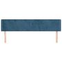 Voir la diapositive 3 : VIDAXL Tete de lit avec oreilles Bleu fonce 203x16x78/88 cm Velours