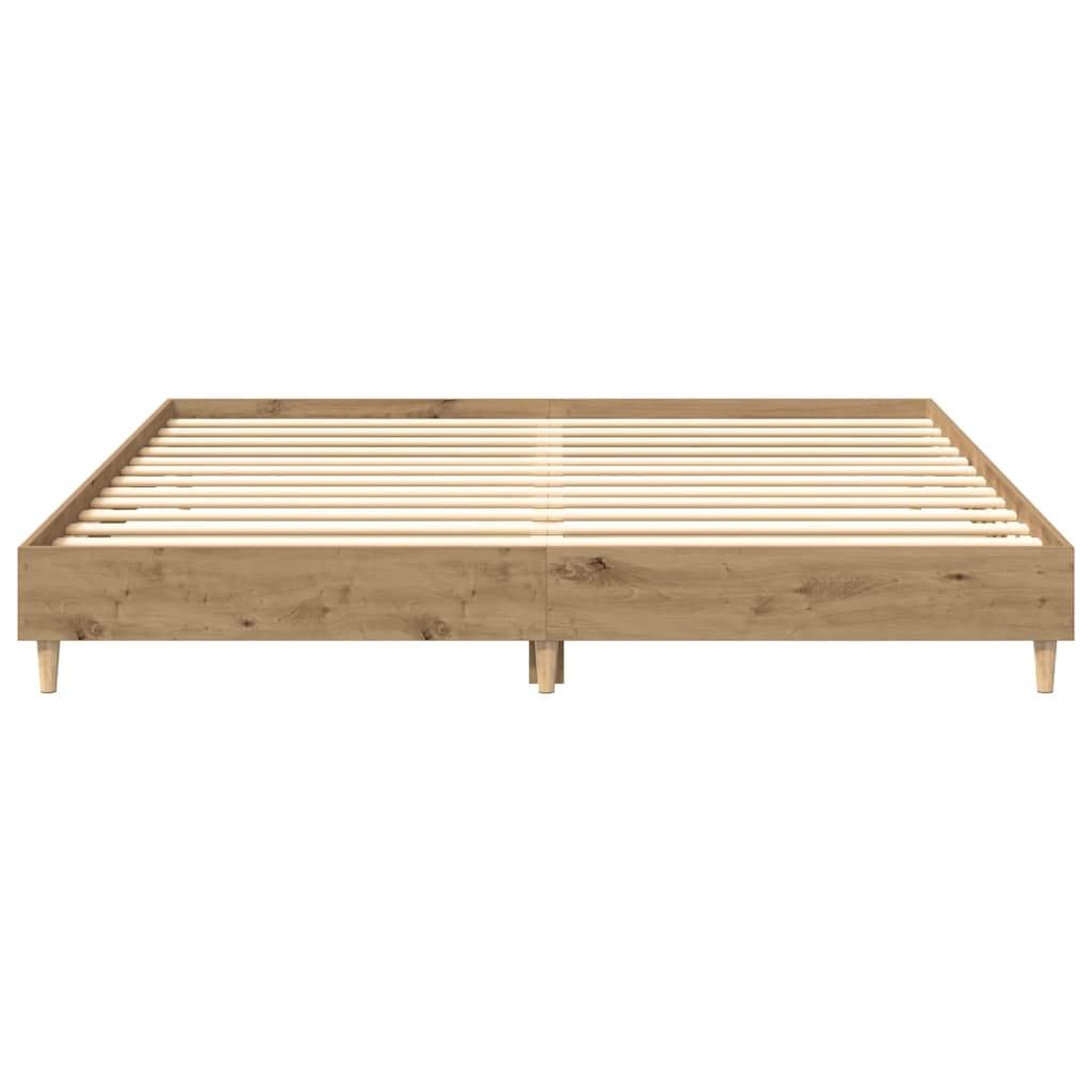 Voir la diapositive 5 : VIDAXL Cadre de lit sans matelas chene artisanal 180x200 cm