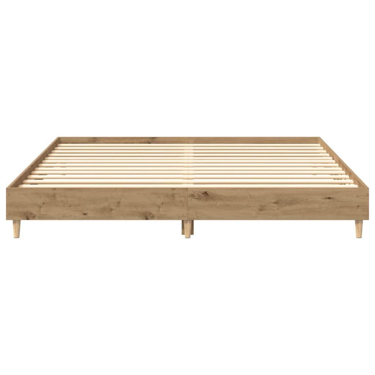 VIDAXL Cadre de lit sans matelas chene artisanal 180x200 cm