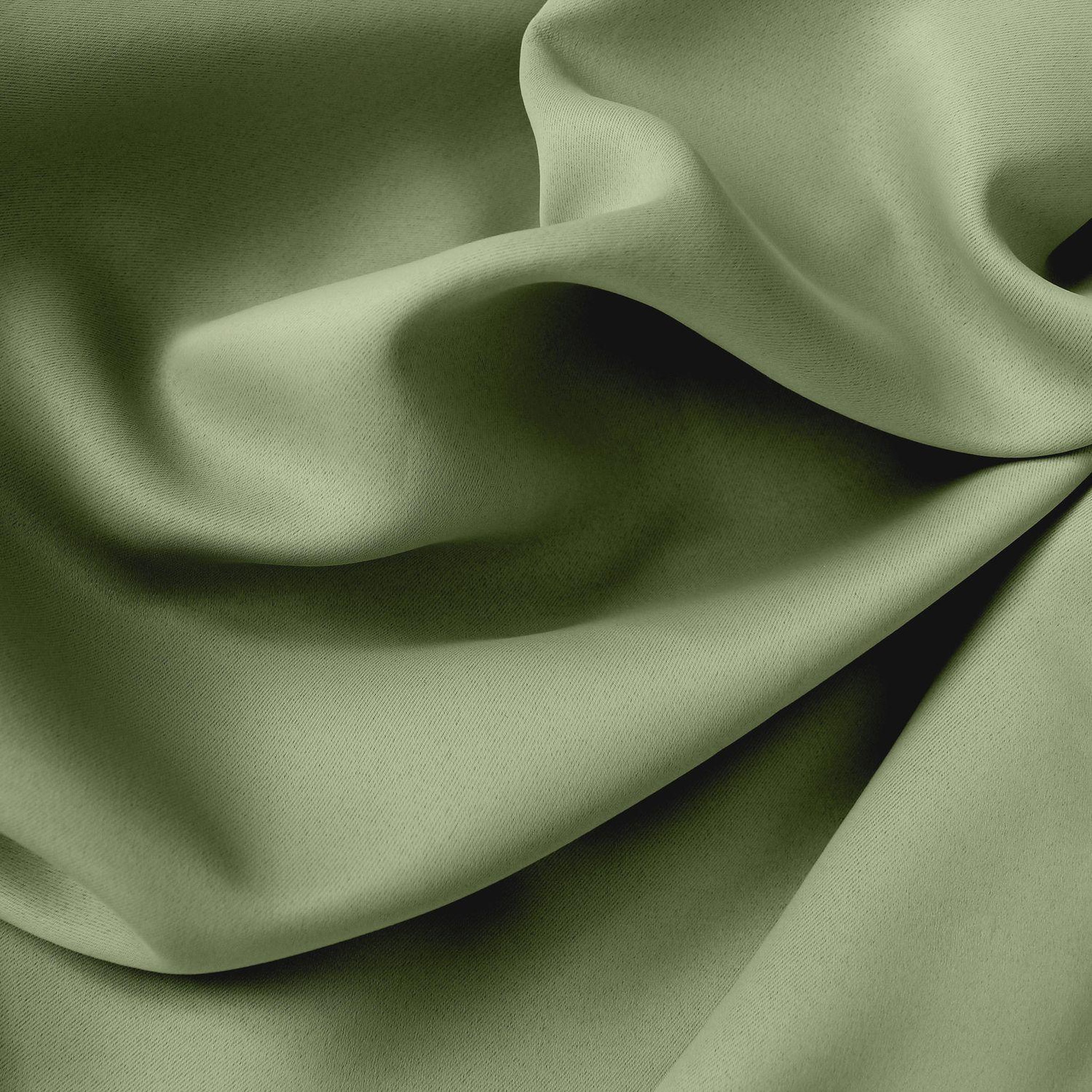 Voir la diapositive 4 : TOILINUX Rideau occultant basic à 8 œillets - 140 x 240 cm - vert argile