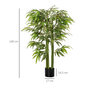 Voir la diapositive 3 : HOMCOM Bambou artificiel H.1,40m 6 pieds 780 feuilles denses réalistes pot inclus vert
