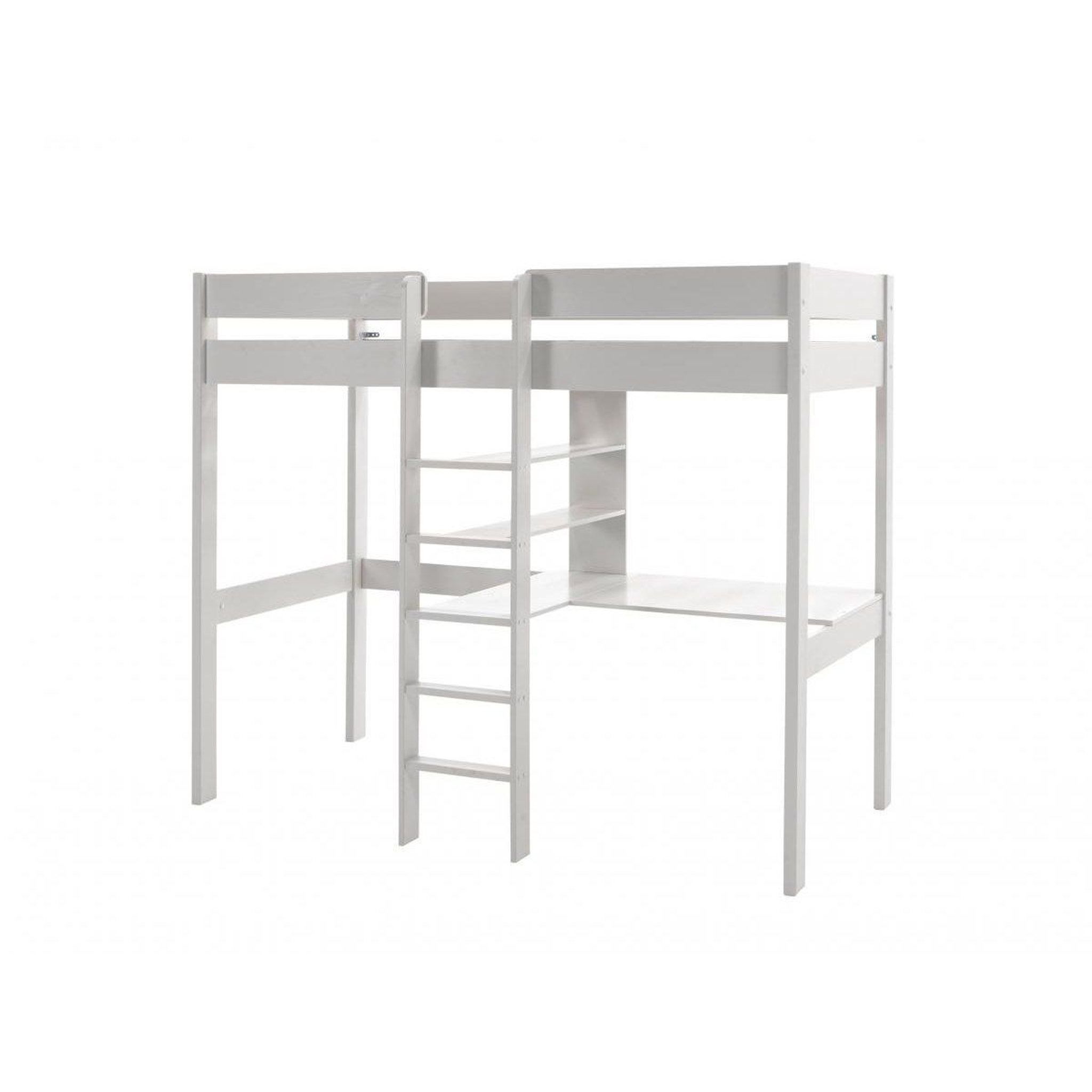 Voir la diapositive 3 : Paris Prix Pack - lit mezzanine, fauteuil-lit & matelas  pino  90x200cm blanc