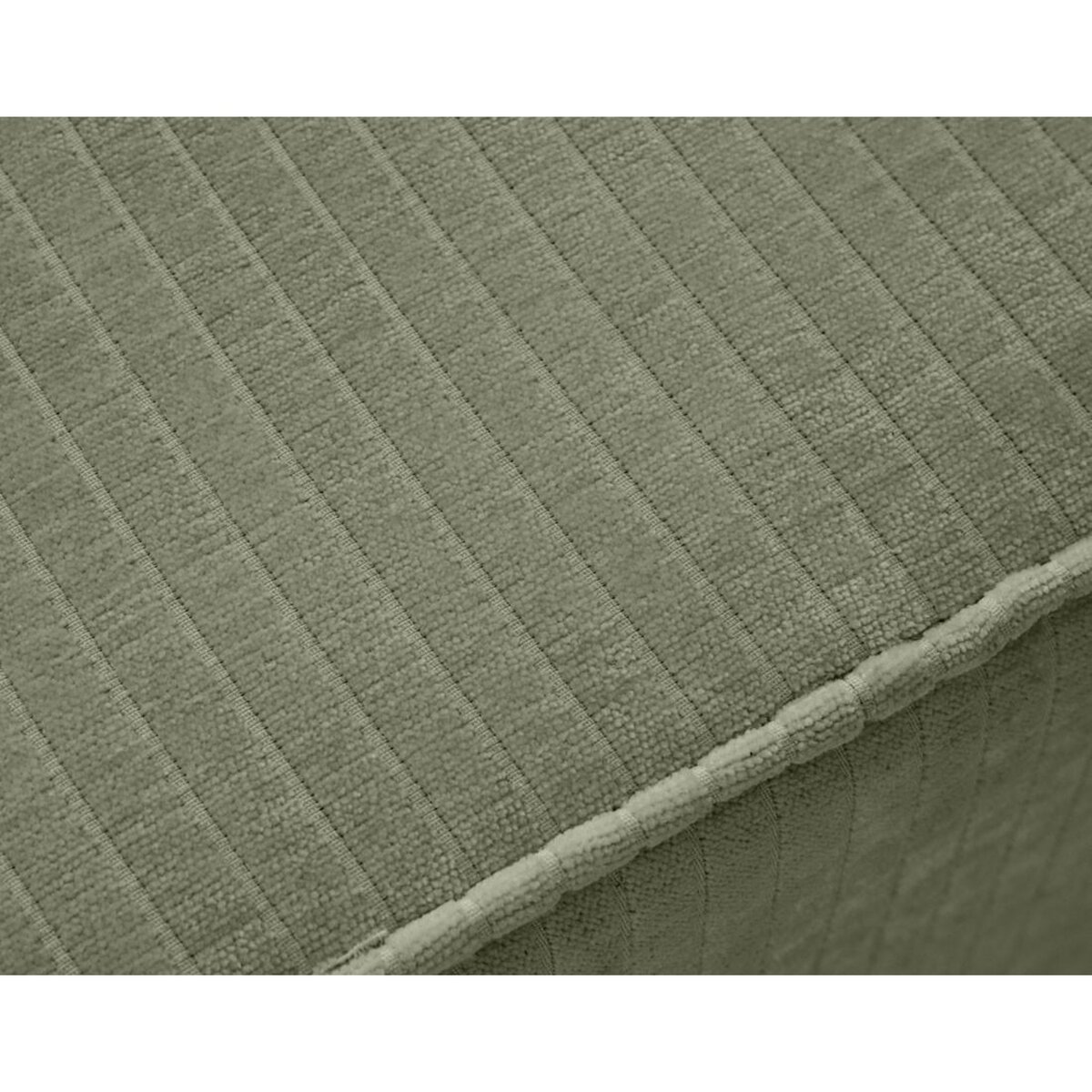 BEST MOBILIER Topaze - pouf - en velours côtelé plat