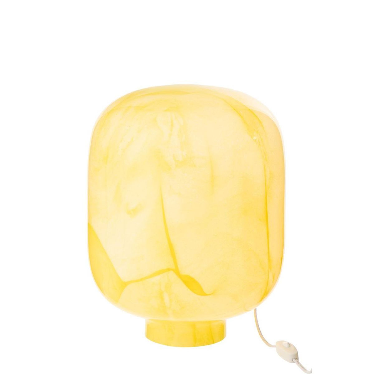Paris Prix Lampe à Poser en Verre  Bola  38cm Jaune