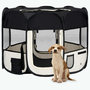 Voir la diapositive 1 : VIDAXL Parc pour chiens pliable avec sac de transport Noir 90x90x58 cm