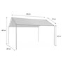 SWEEEK Tonnelle 3x4m avec toiture, Albiga, toile polyester 160g/m²,