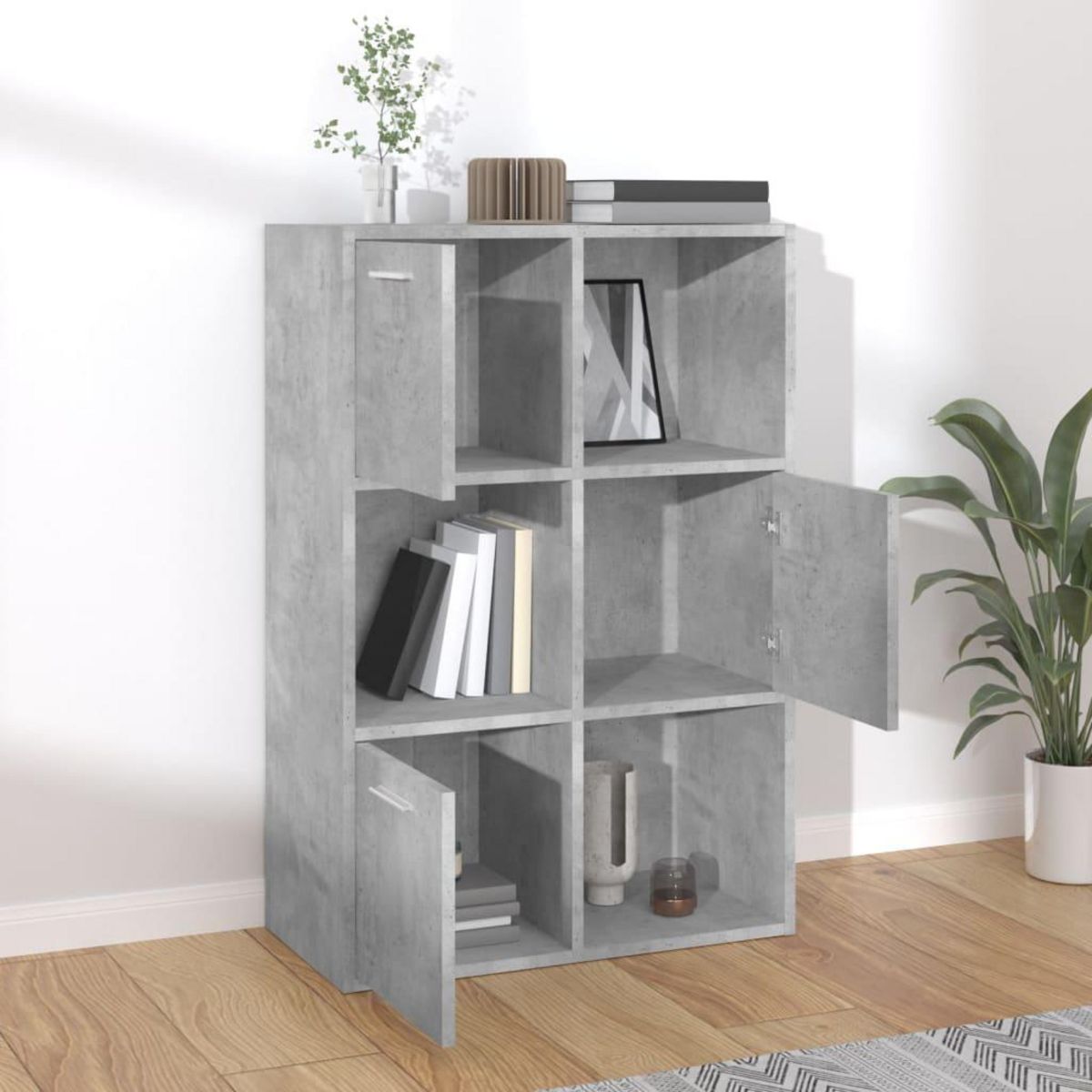 VIDAXL Armoire de rangement Gris beton 60x29,5x90 cm Bois d'ingenierie