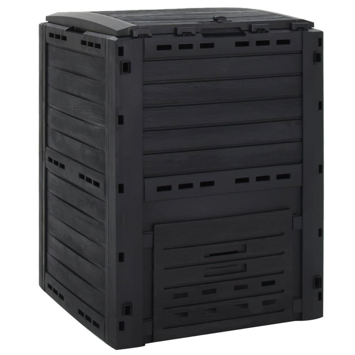 VIDAXL Composteur de jardin Noir 280 L Polypropylene