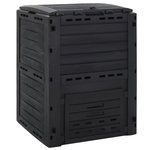 VIDAXL Composteur de jardin Noir 280 L Polypropylene