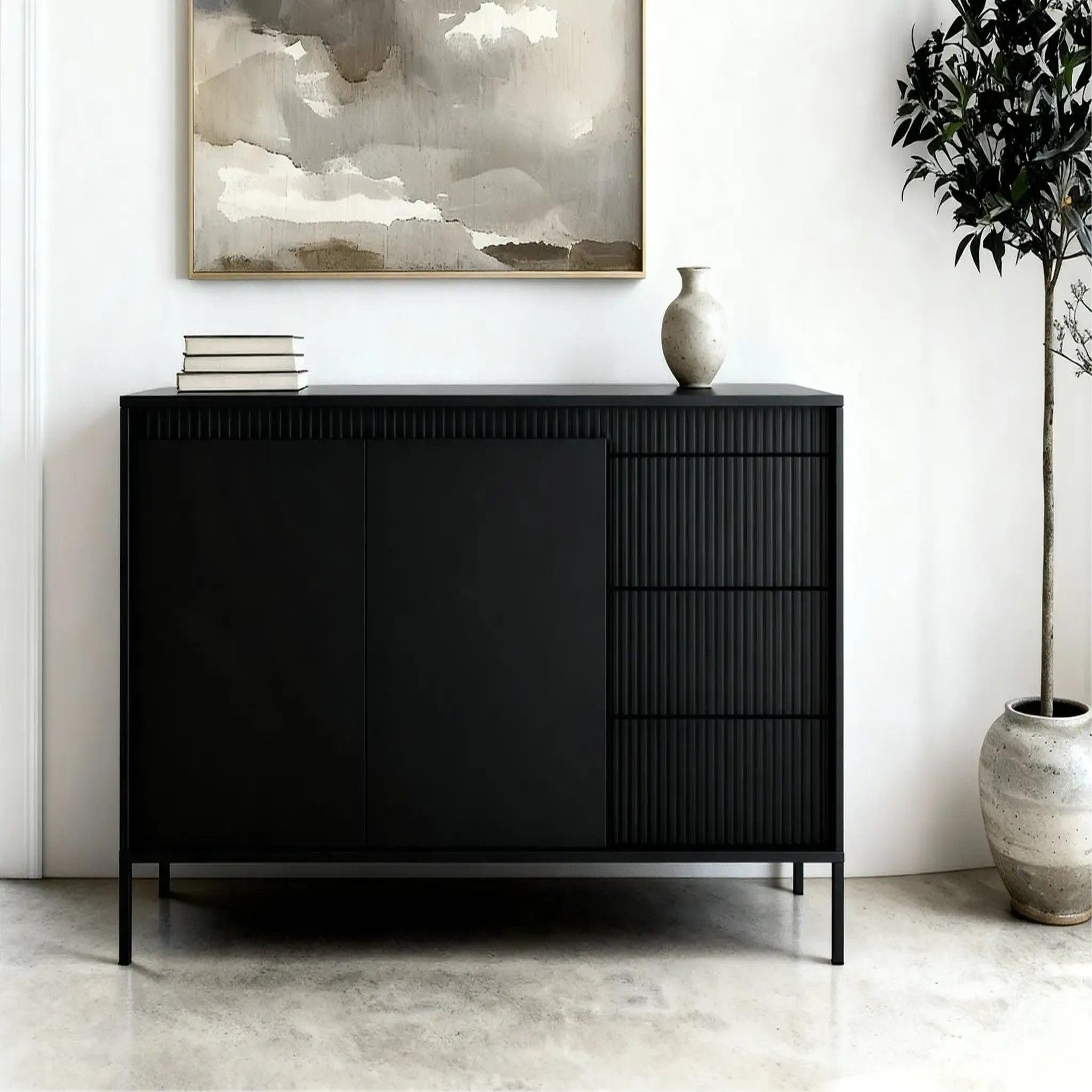 Voir la diapositive 2 : CASANOVA PARIS Alina - buffet 153cmpieds en métal