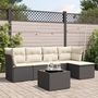 Voir la diapositive 1 : VIDAXL Salon de jardin 6 pcs avec coussins noir resine tressee
