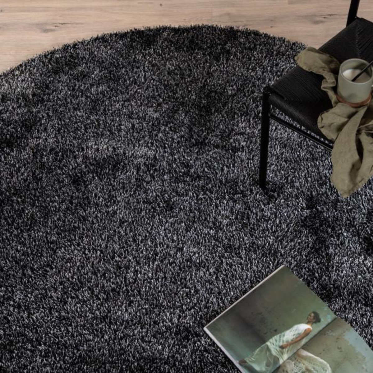 Paris Prix Tapis Rond  Mattis  200cm Anthracite