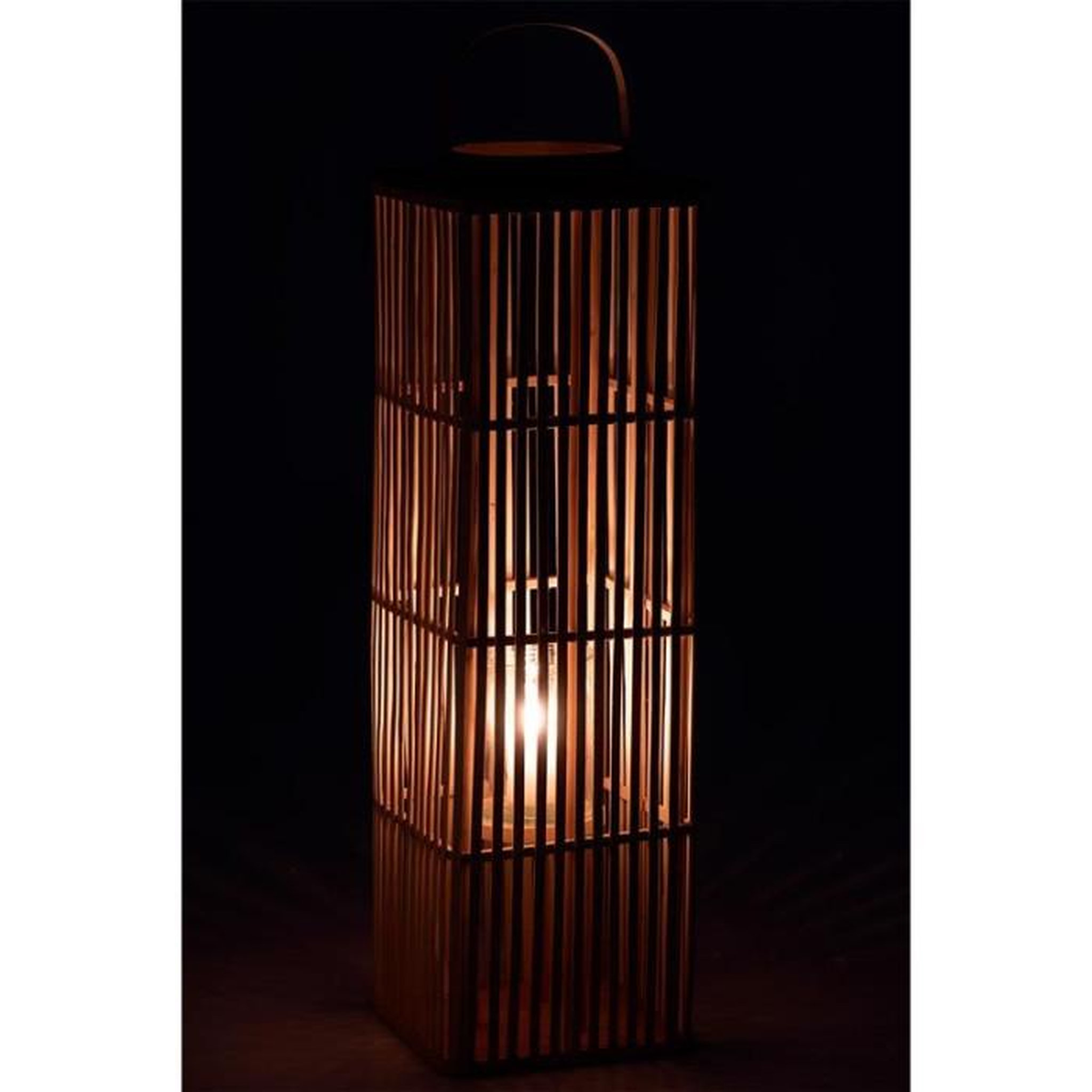 Voir la diapositive 3 : Paris Prix Lanterne Déco en Bambou  Longue  89cm Naturel