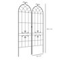 Voir la diapositive 3 : OUTSUNNY Lot de 2 treillis de jardin support pour plantes grimpantes métal noir