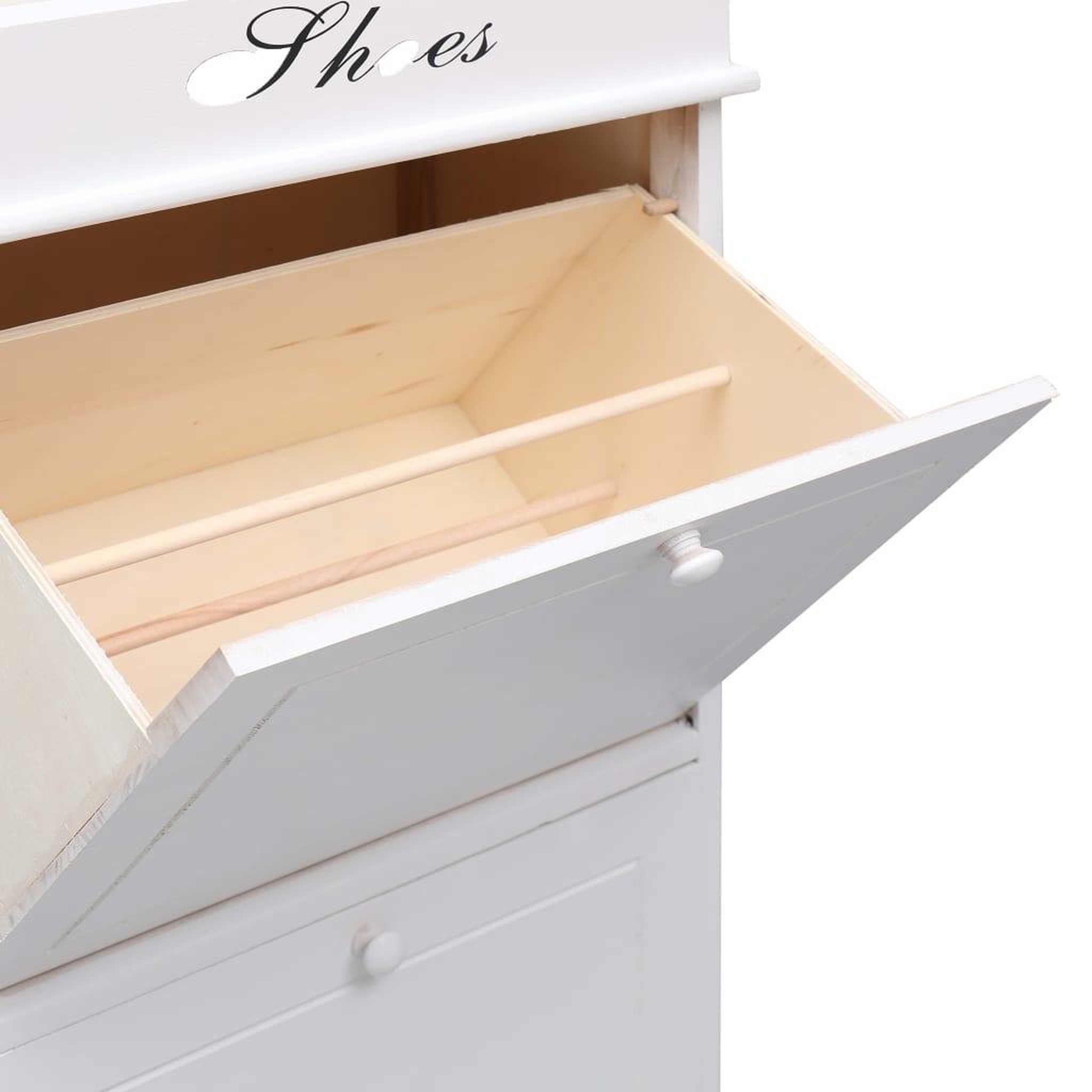 Voir la diapositive 5 : VIDAXL Armoire a chaussures Blanc 50 x 28 x 98 cm Bois de Paulownia