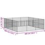Voir la diapositive 6 : VIDAXL Parc pour chien 12 panneaux noir acier galvanise