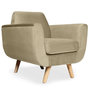 Voir la diapositive 1 : Paris Prix Fauteuil Scandinave Velours  Budapest  81cm Beige