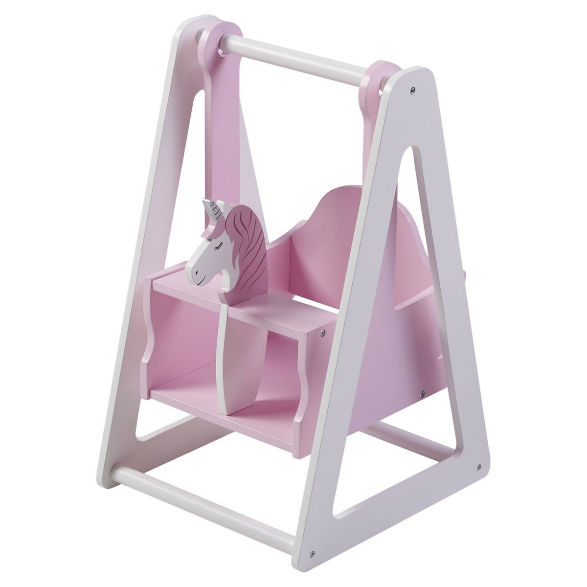 One Two Fun Balancelle licorne en bois pour poupée