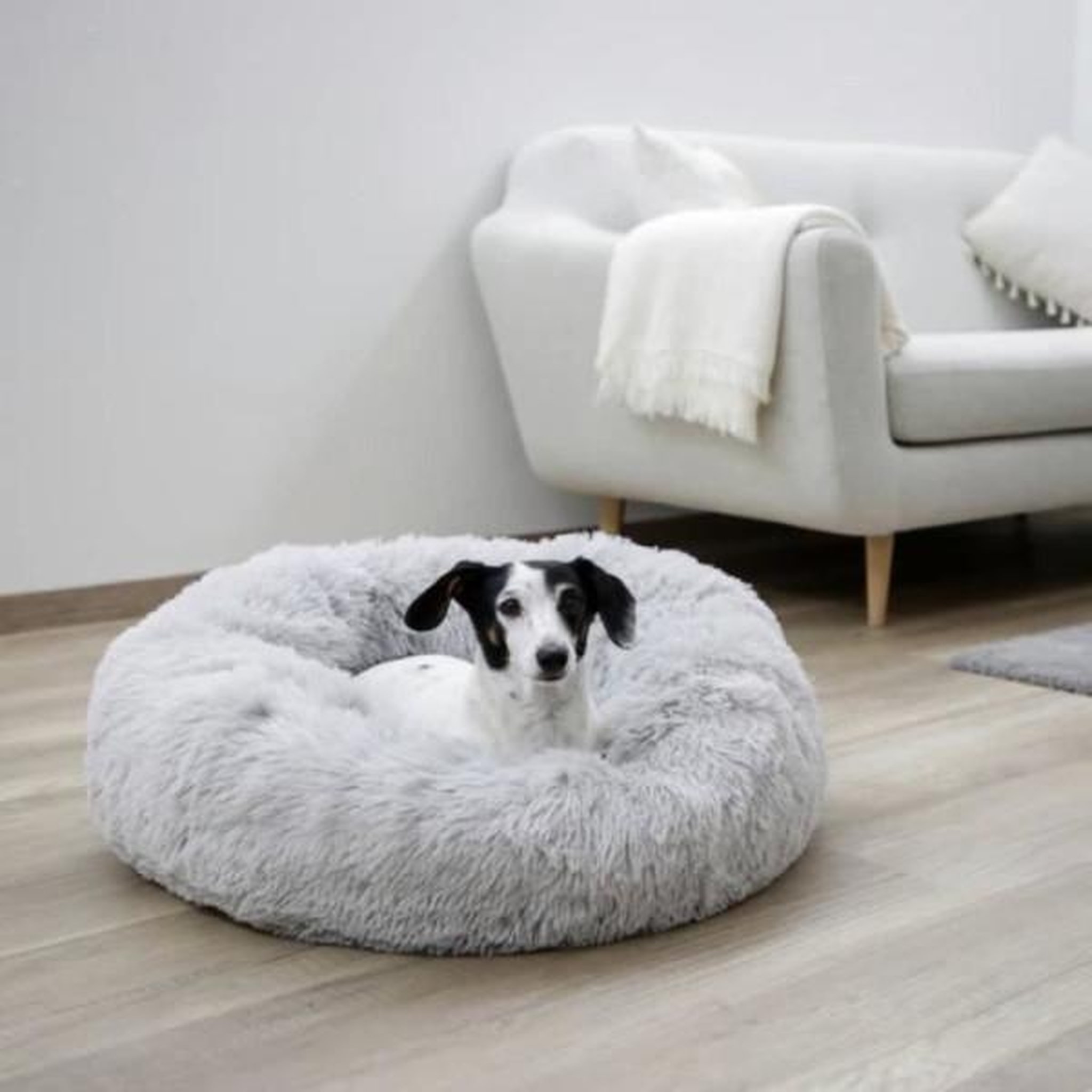 Voir la diapositive 3 : KERBL Corbeille - KERBL - Fluffy - Ø60 x 18 cm - Gris clair