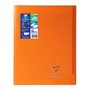 CLAIREFONTAINE Cahier piqué Koverbook 24x32cm 96 pages grands carreaux Seyes orange transparent