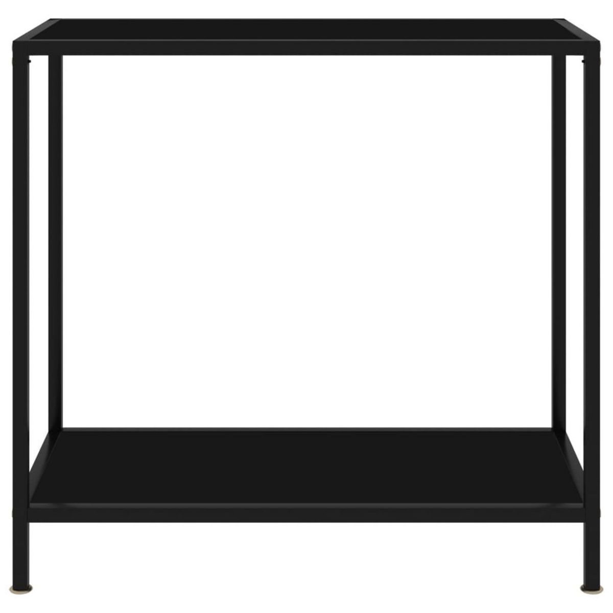VIDAXL Table console Noir 80x35x75 cm Verre trempe