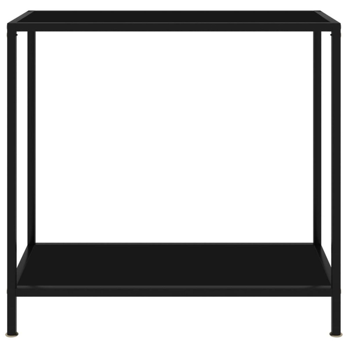 VIDAXL Table console Noir 80x35x75 cm Verre trempe