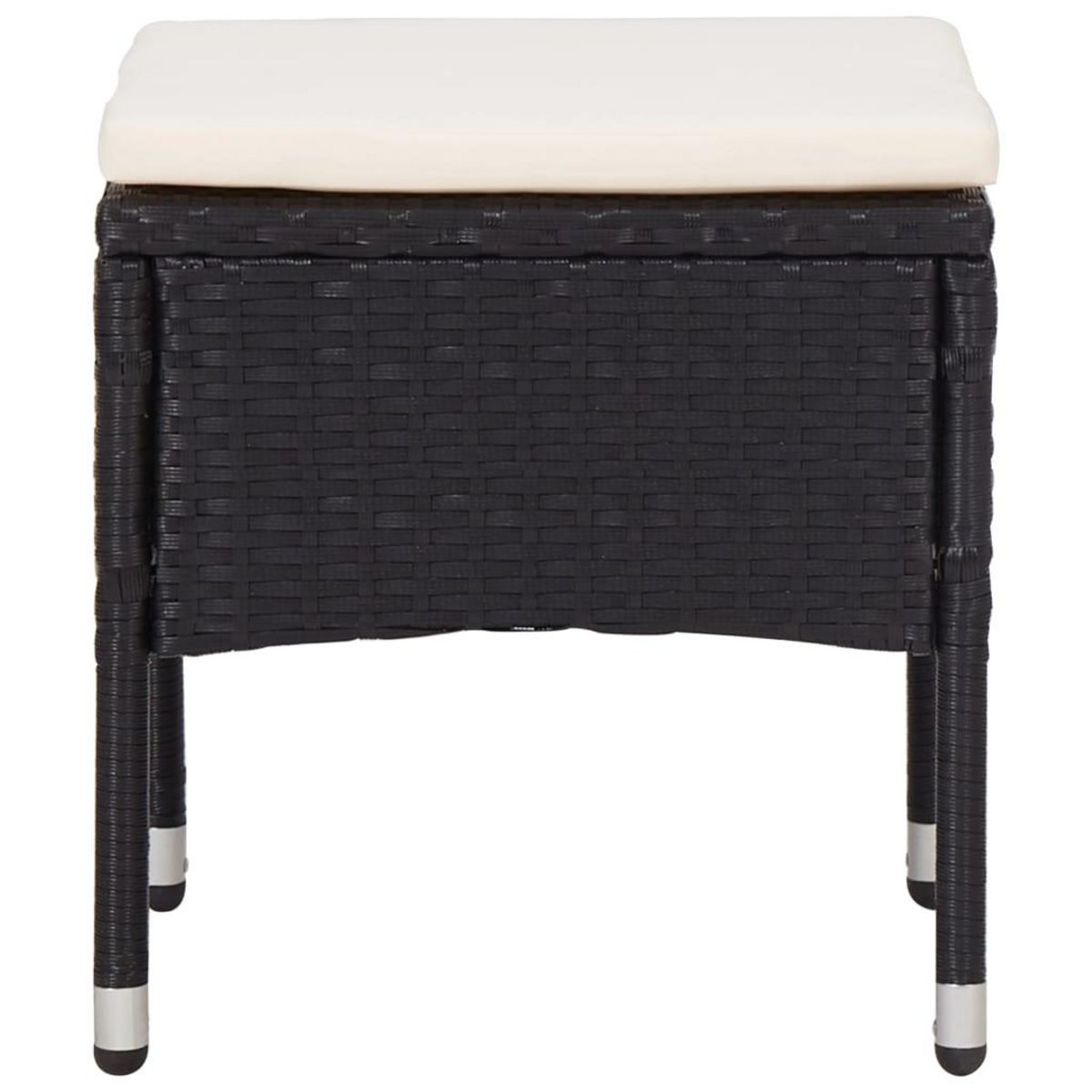 VIDAXL Ensemble a manger d'exterieur 5pcs Noir Resine tressee et verre