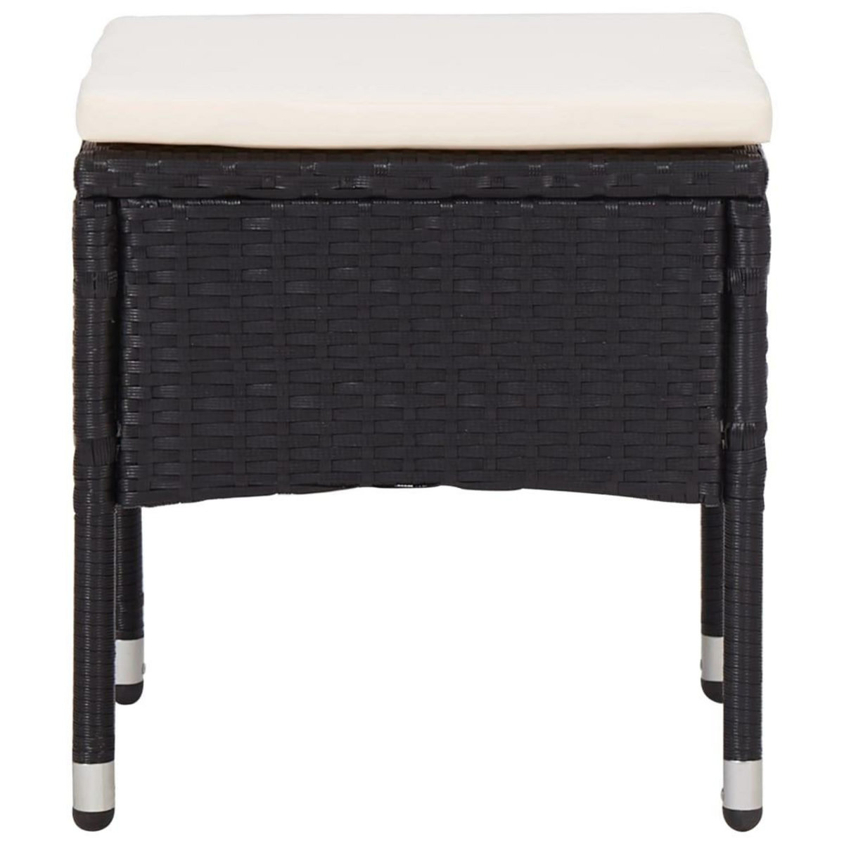 VIDAXL Ensemble a manger d'exterieur 5pcs Noir Resine tressee et verre