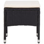 Voir la diapositive 3 : VIDAXL Ensemble a manger d'exterieur 5pcs Noir Resine tressee et verre