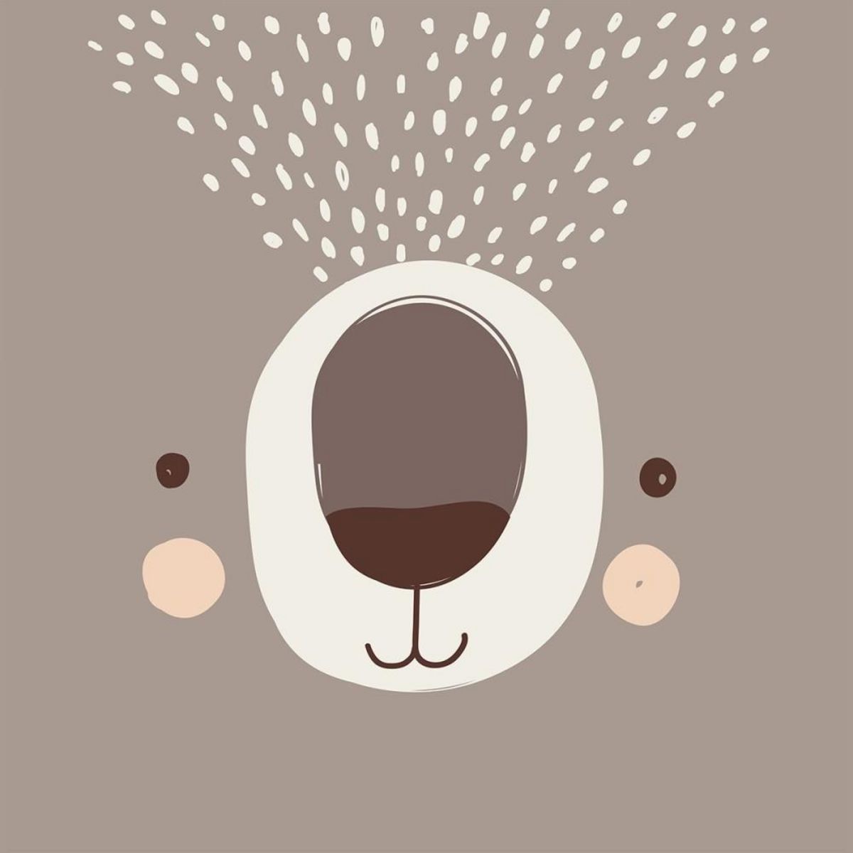 ATMOSPHERA Housse de couette enfant 140x200 Ours + taie coton 57 fils