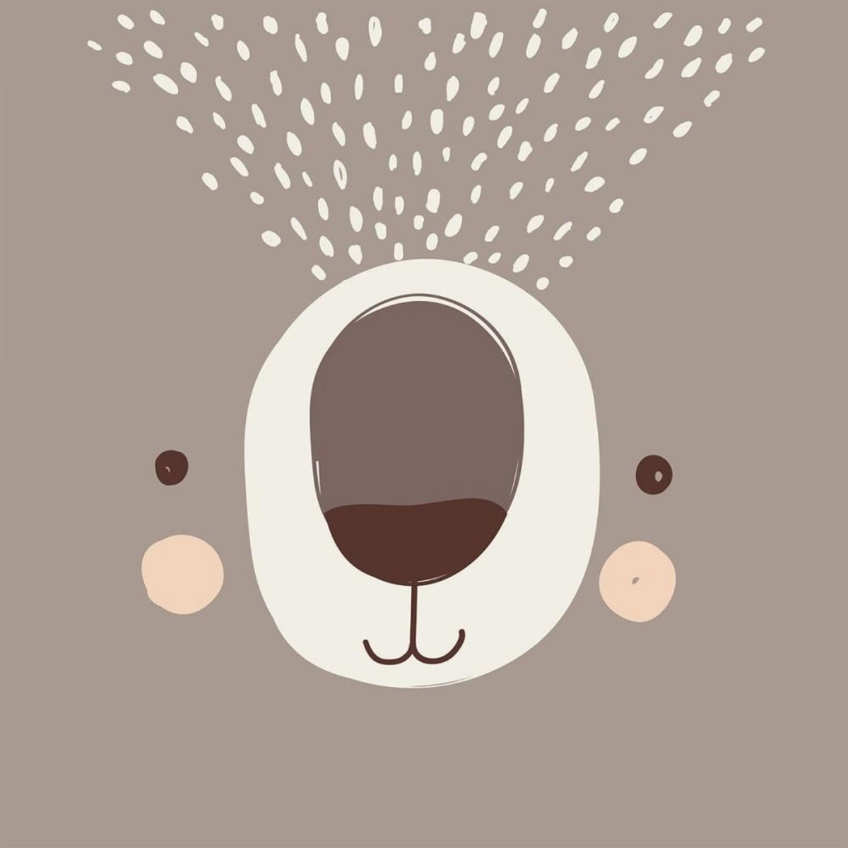 ATMOSPHERA Housse de couette enfant 140x200 Ours + taie coton 57 fils