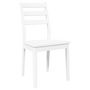 Voir la diapositive 4 : VIDAXL Chaises a manger 2 pcs blanc bois massif caoutchouc
