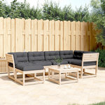 VIDAXL Salon de jardin 6 pcs avec coussins bois de pin massif