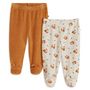 Voir la diapositive 1 : INEXTENSO Lot de 2 pantalons de naissance en velours renards bébé garçon