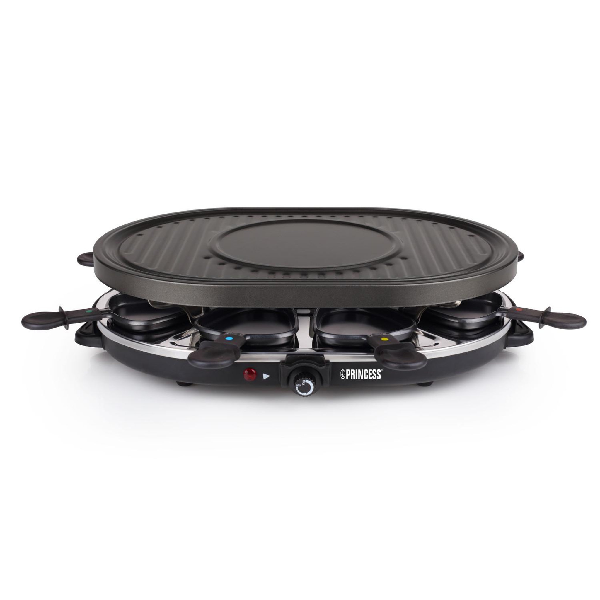 Voir la diapositive 2 : PRINCESS Appareil à raclette 8 personnes 1200w - 162700-01-001