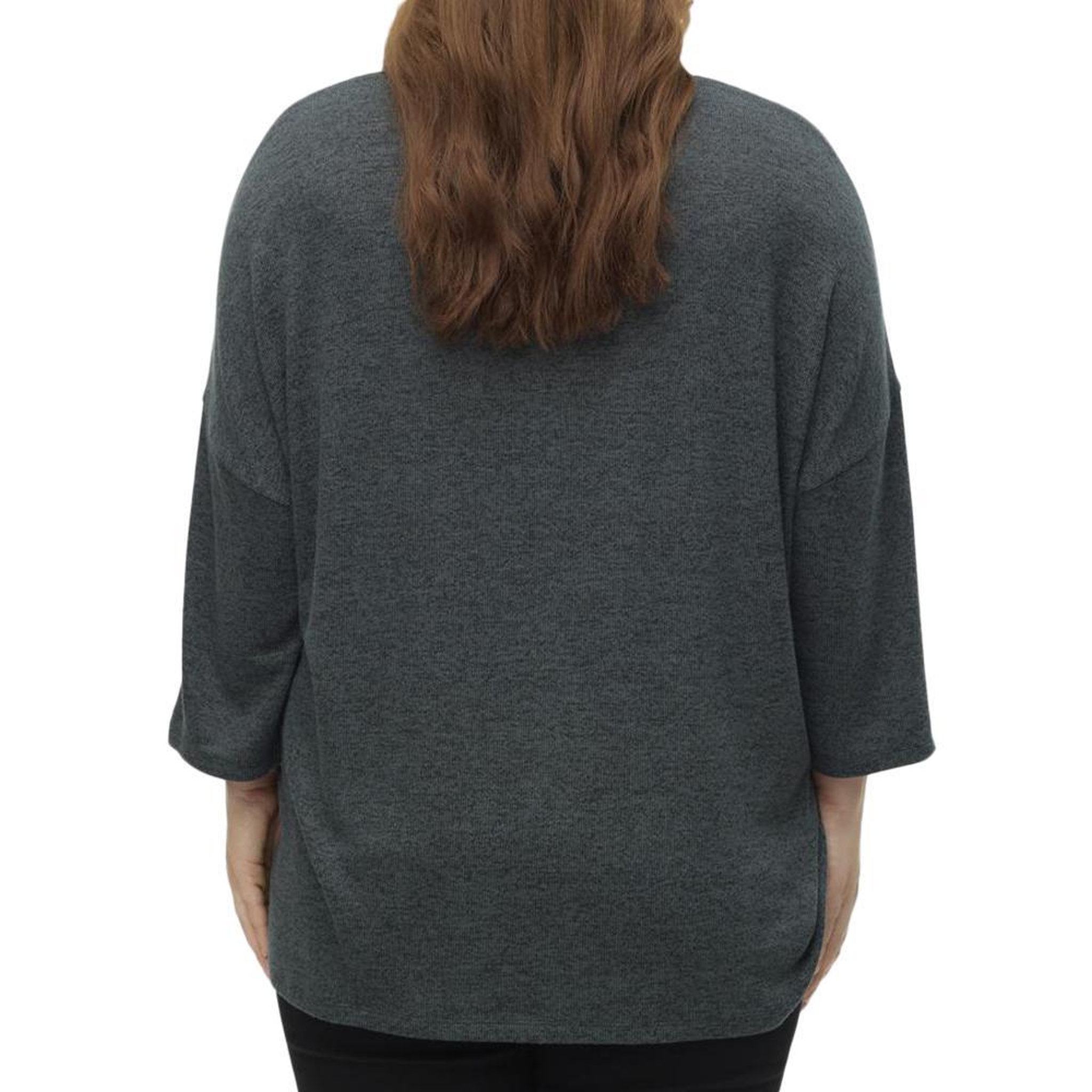 Voir la diapositive 2 : Vero Moda Pull Vert Femme Vero Moda Curve Brianna 3/4