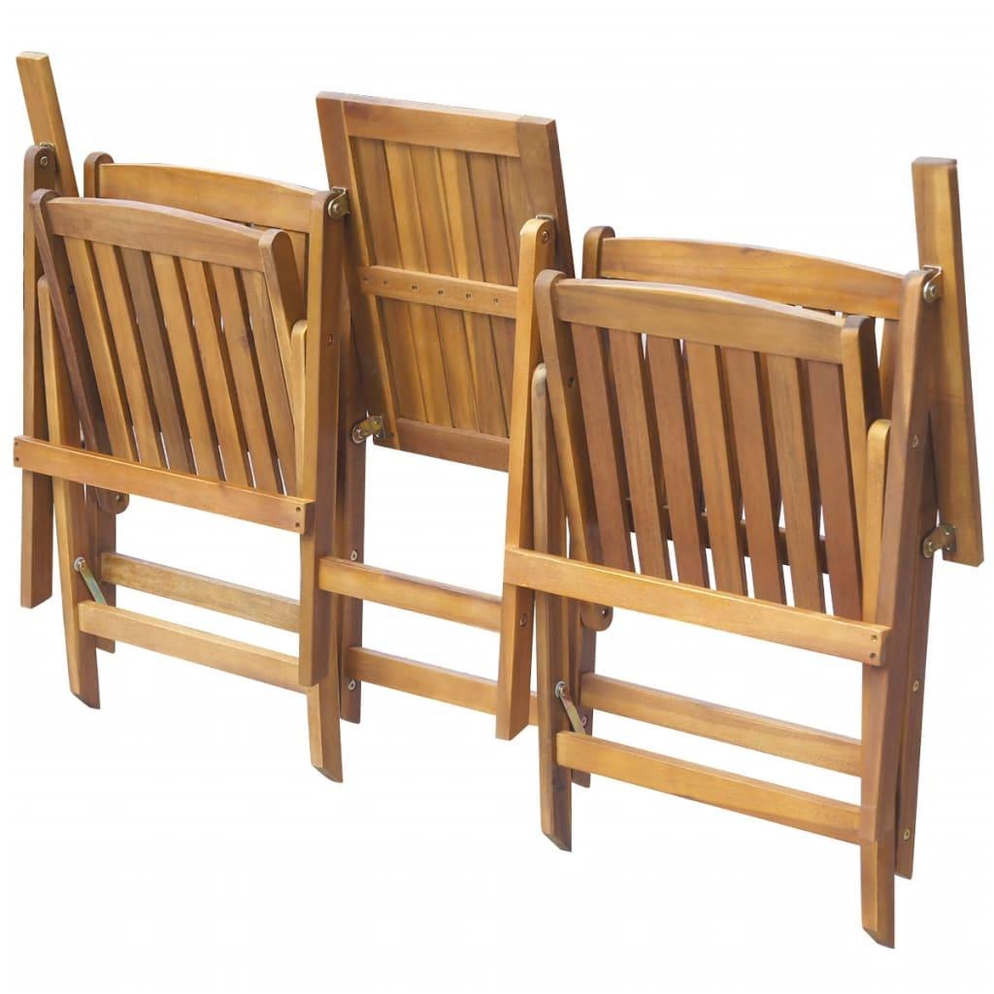 Voir la diapositive 3 : VIDAXL Banc de jardin pliant et table a the 140cm bois d'acacia solide