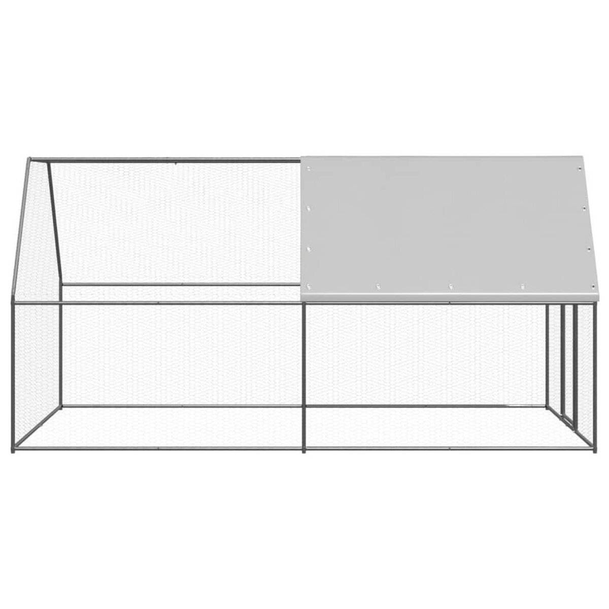 VIDAXL Poulailler d'exterieur 2x4x2 m Acier galvanise