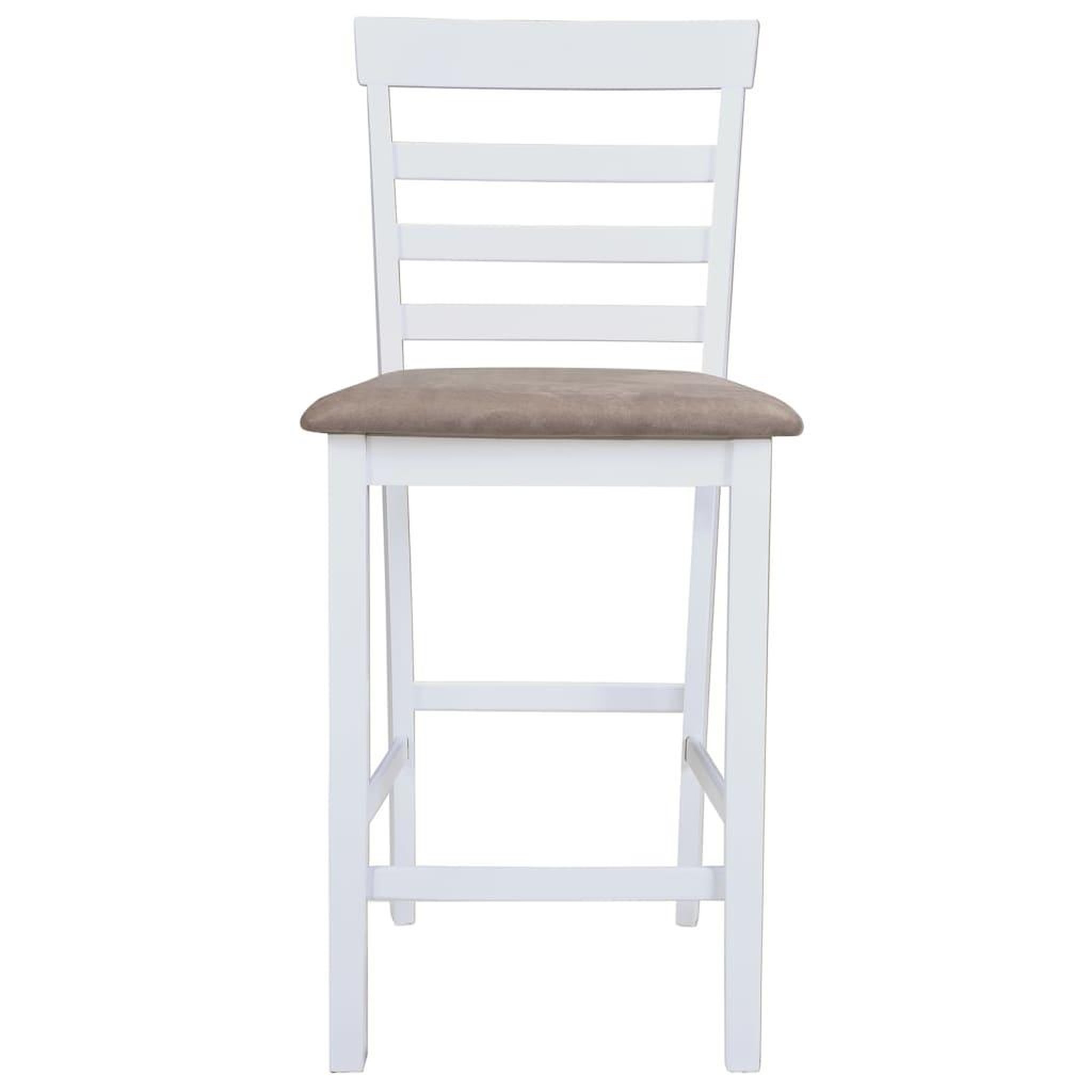 Voir la diapositive 3 : VIDAXL Chaises de bar lot de 2 blanc tissu