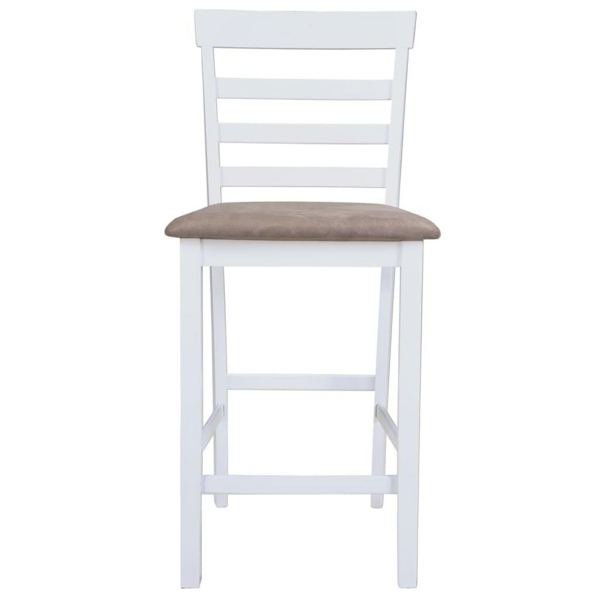 VIDAXL Chaises de bar lot de 2 blanc tissu