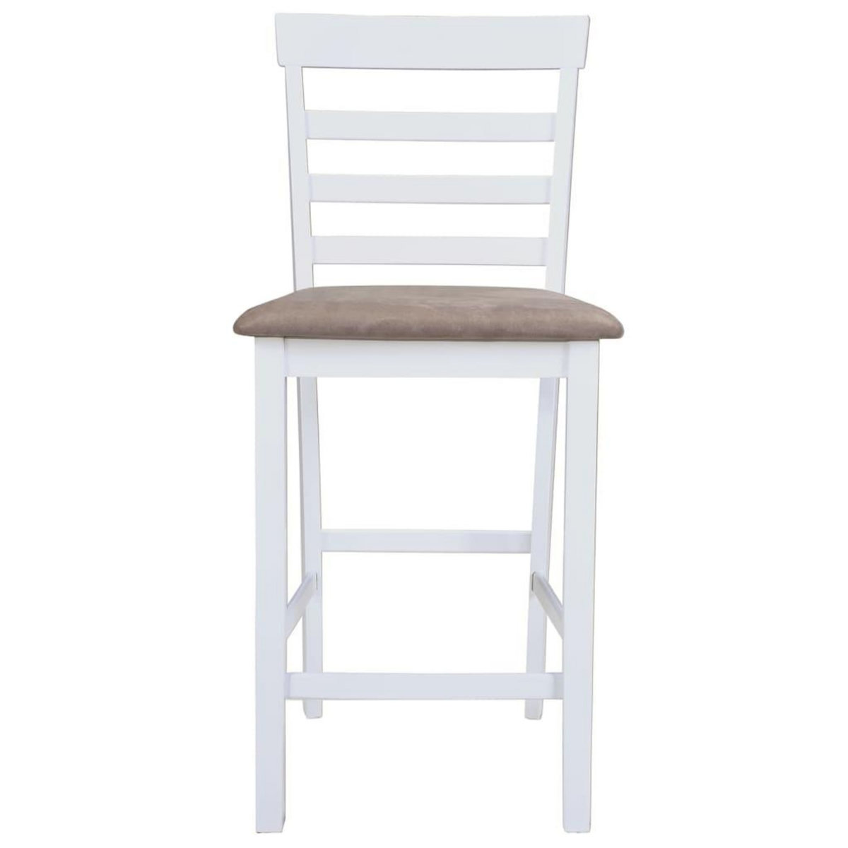 VIDAXL Chaises de bar lot de 2 blanc tissu