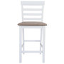 Voir la diapositive 3 : VIDAXL Chaises de bar lot de 2 blanc tissu