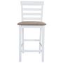 Voir la diapositive 3 : VIDAXL Chaises de bar lot de 2 blanc tissu