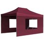 Voir la diapositive 3 : VIDAXL Tente de reception pliable et parois Aluminium 4,5x3 m Bordeaux